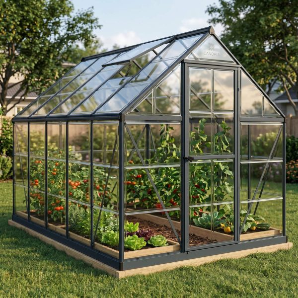 Palram Canopia Greenhouse Harmony 6x10 Grey Main 3