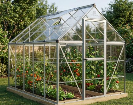 Harmony 6 ft. x 10 ft. Greenhouse Kit - Silver Structure & Clear Panels