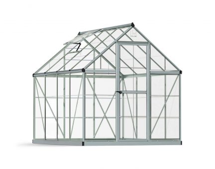 Greenhouse Harmony 6' x 8' Kit - Silver Structure & Clear Glazing