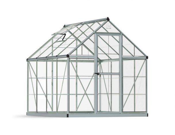 Greenhouse Harmony 6&#039; x 8&#039; Kit - Silver Structure &amp; Clear Glazing