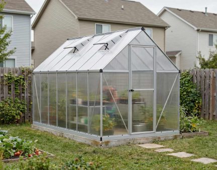 Mythos 6 ft. x 14 ft. Greenhouse Kit - Silver Structure & Twinwall Panels