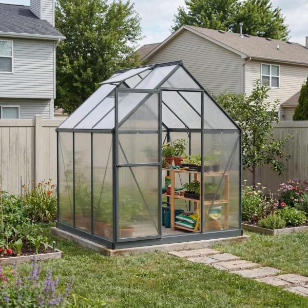 Palram Canopia Greenhouses Mythos 6x6 Grey Main 1 USA