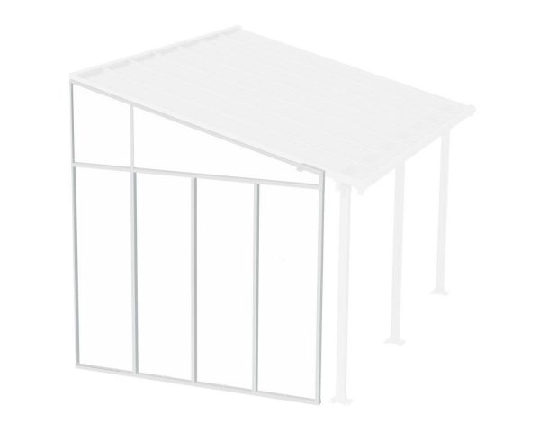 Patio Covers Accessories SideWall 3x4.25 White Clear