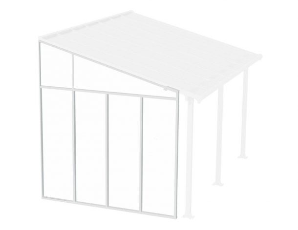 Patio Covers Accessories SideWall 3x4.25 White Clear