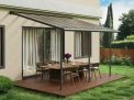 Sierra 10 ft. x 14 ft. Patio Cover grey Aluminium Patio Cover With Clear twin-wall polycarbonate roof panels on Deck