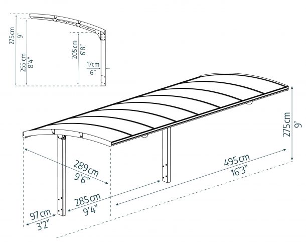 kanoaページ Arizona 10 ft. x 16 ft. Single Carport Kit | Canopia