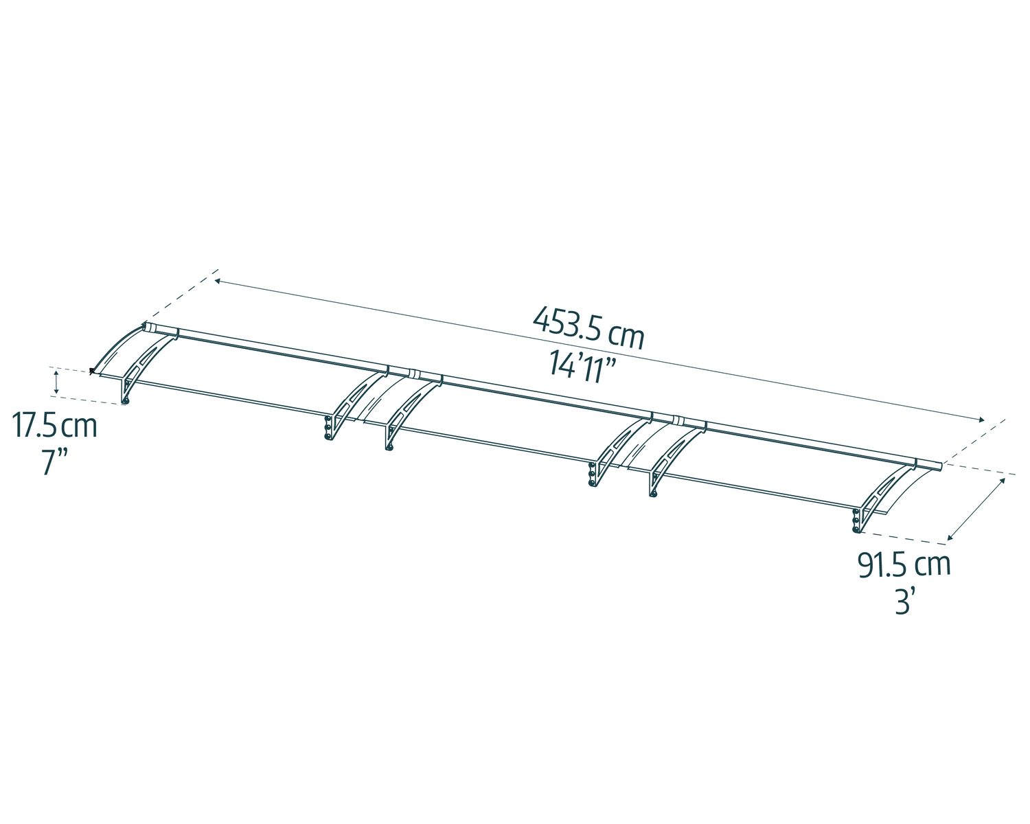 Aquila door awning 3 ft x 15 ft solar panel roof sketch