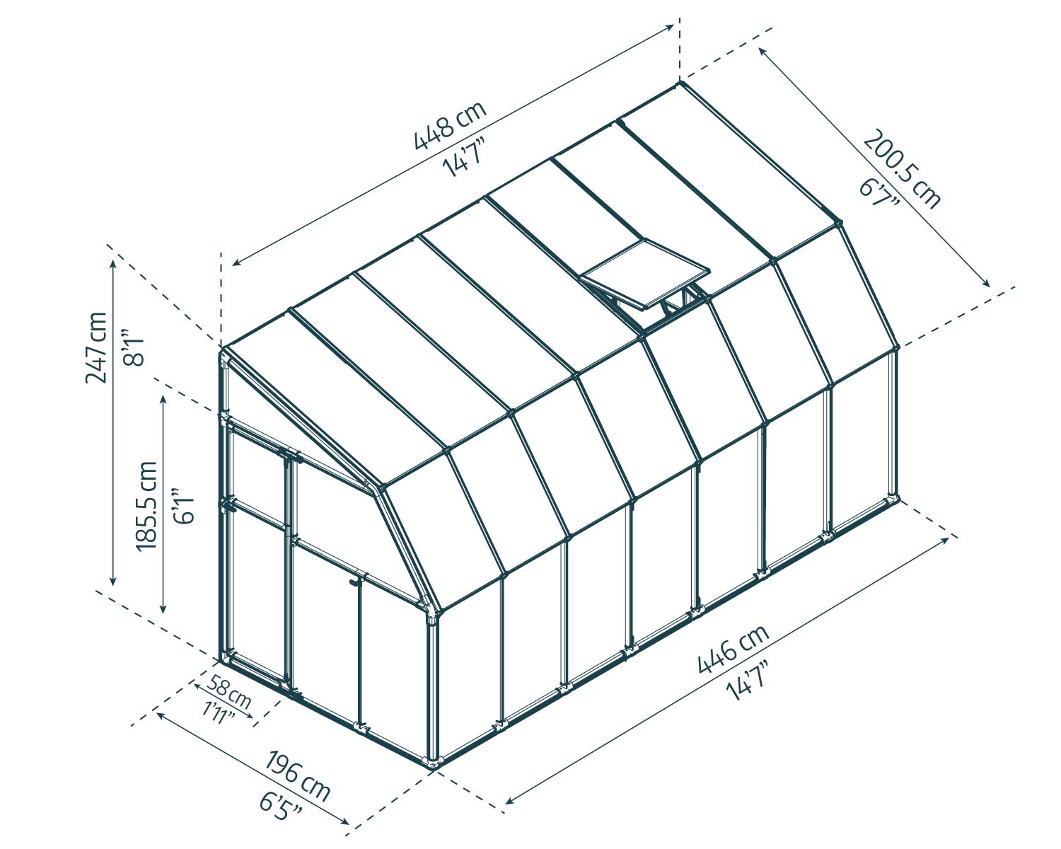 White sunroom gazebo clear panel 6 ft x 14 ft
