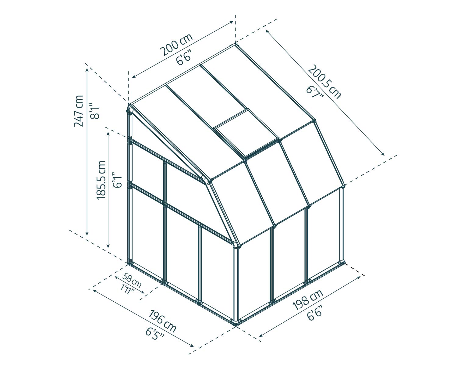 Sunroom 6 ft. x 6 ft. sketch
