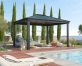 Poolside 11 ft x 13 ft aluminium gazebo with garden furniture