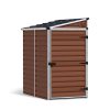 Pent 4 ft. x 6 ft. Plastic Storage Shed with Amber Polycarbonate Panels & Aluminium Frame