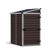 Pent 4 ft. x 6 ft. Plastic Storage Shed with Brown Polycarbonate Panels & Aluminium Frame