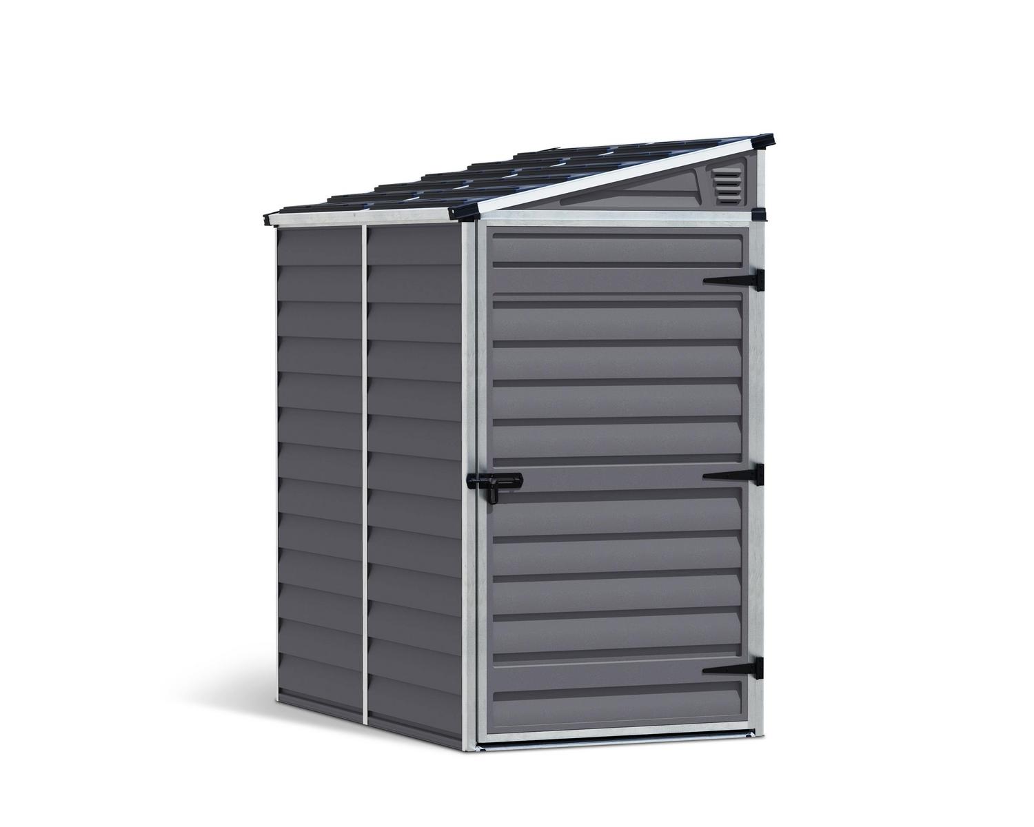 Storage Shed Kit Pent 4 ft. x 6 ft. Grey Structure