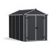 Plastic Shed Rubicon 6 ft. x 10 ft. with Dark Grey Polycarbonate Multiwall &amp; Aluminium Frame