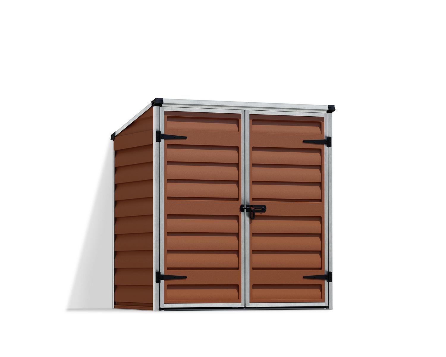 Voyager 2 ft. x 4 ft. Small Plastic Storage Shed with Amber Polycarbonate Panels & Aluminium Frame