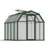 Greenhouse EcoGrow 6' x 8' Kit - Green Structure & Twinwall Glazing