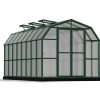 Greenhouse Grand Gardener 8' x 16' Kit - Green Structure & Twinwall Glazing