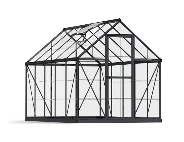 Greenhouse Harmony 6' x 10' Kit - Grey Structure & Clear Glazing