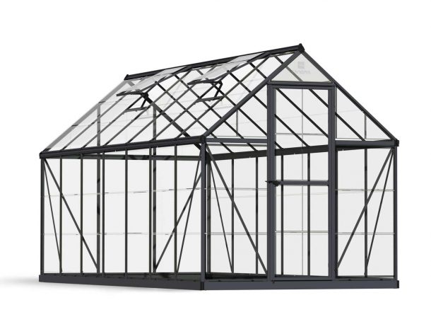 Greenhouse Harmony 6&#039; x 14&#039; Kit - Grey Structure &amp; Clear Glazing