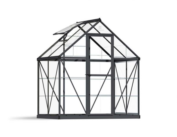 Greenhouse Harmony 6&#039; x 4&#039; Kit - Grey Structure &amp; Clear Glazing