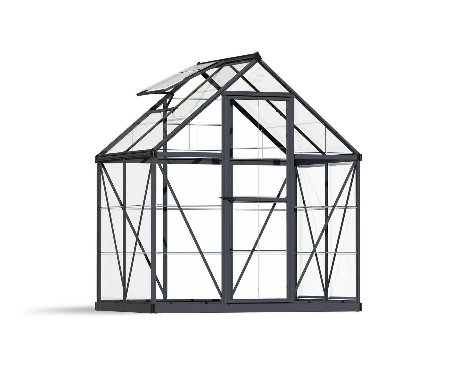 Greenhouses Harmony 6 ft. x 4 ft. Grey Structure &amp; Clear Glazing