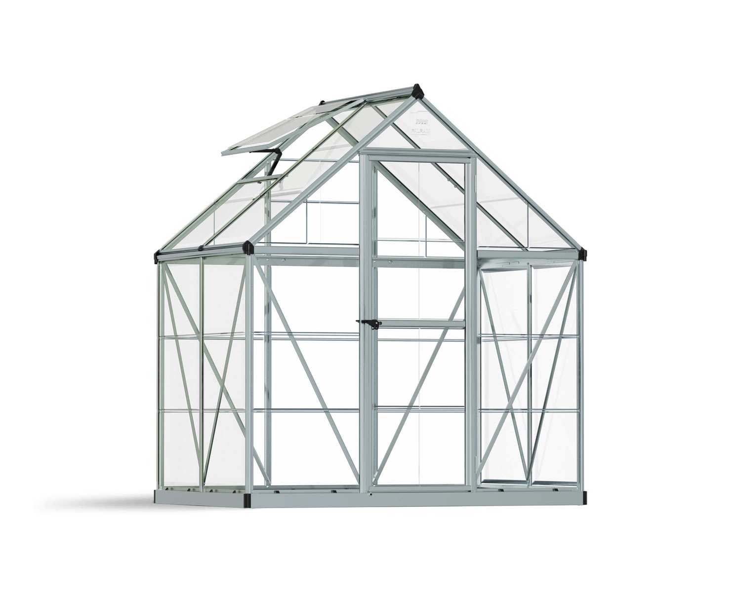 Greenhouses Harmony 6 ft. x 4 ft. Silver Structure & Clear Glazing