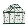 Greenhouse Harmony 6' x 6' Kit - Green Structure & Clear Glazing