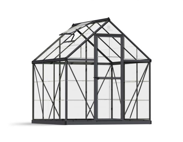 Greenhouse Harmony 6' x 6' Kit - Grey Structure & Clear Glazing