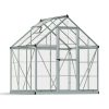 Greenhouse Harmony 6' x 6' Kit - Silver Structure & Clear Glazing
