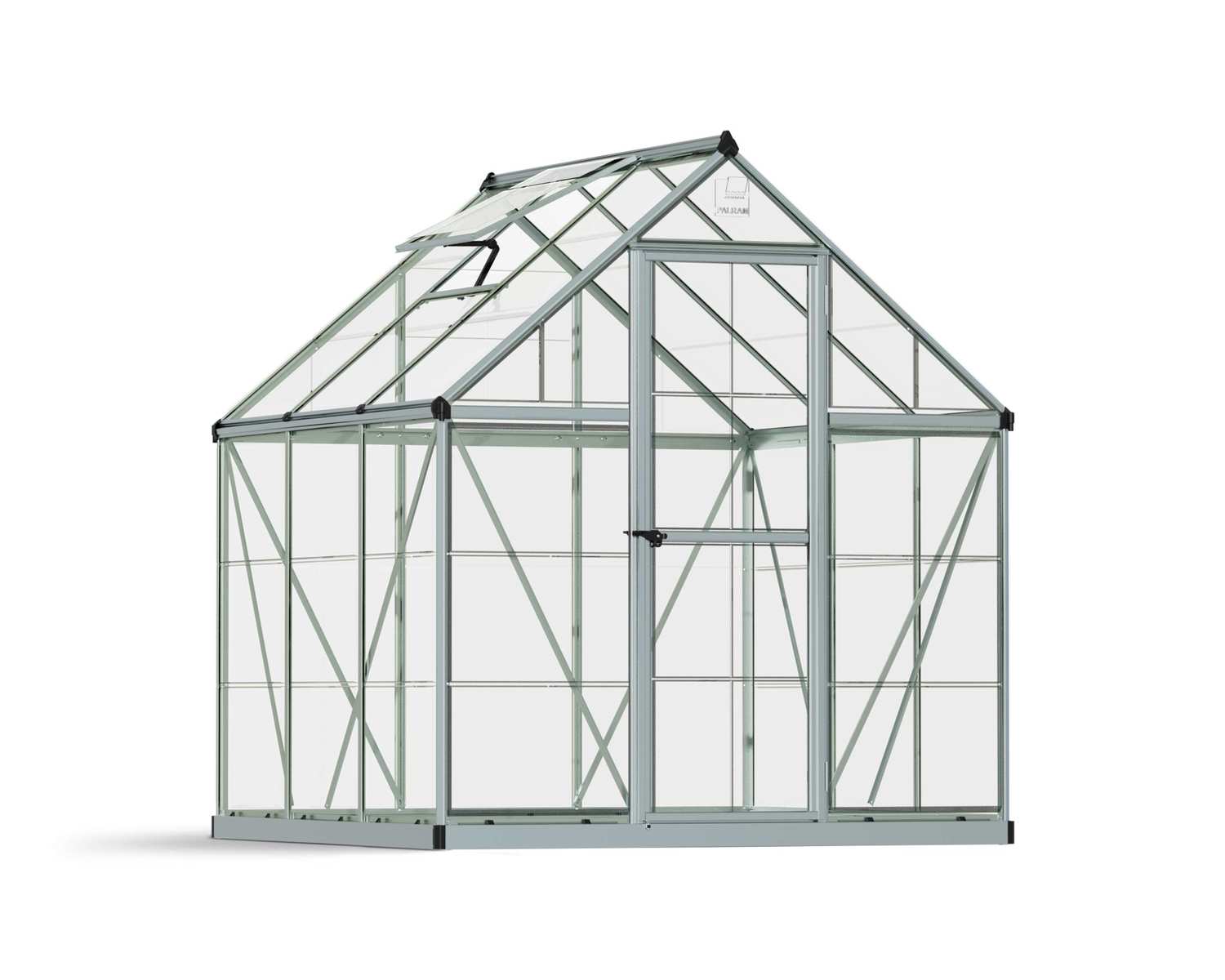 Greenhouse Harmony 6&#039; x 6&#039; Kit - Silver Structure &amp; Clear Glazing