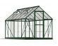 Greenhouse Hybrid 6' x 12' Kit - Green Structure & Hybrid Glazing