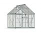 Greenhouse Hybrid 6&#039; x 6&#039; Kit - Silver Structure &amp; Hybrid Glazing