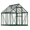 Greenhouse Hybrid 6' x 8' Kit - Green Structure & Hybrid Glazing
