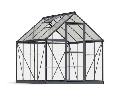 Greenhouse Hybrid 6' x 8' Kit - Grey Structure & Hybrid Glazing