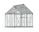 Greenhouse Hybrid 6&#039; x 8&#039; Kit - Silver Structure &amp; Hybrid Glazing
