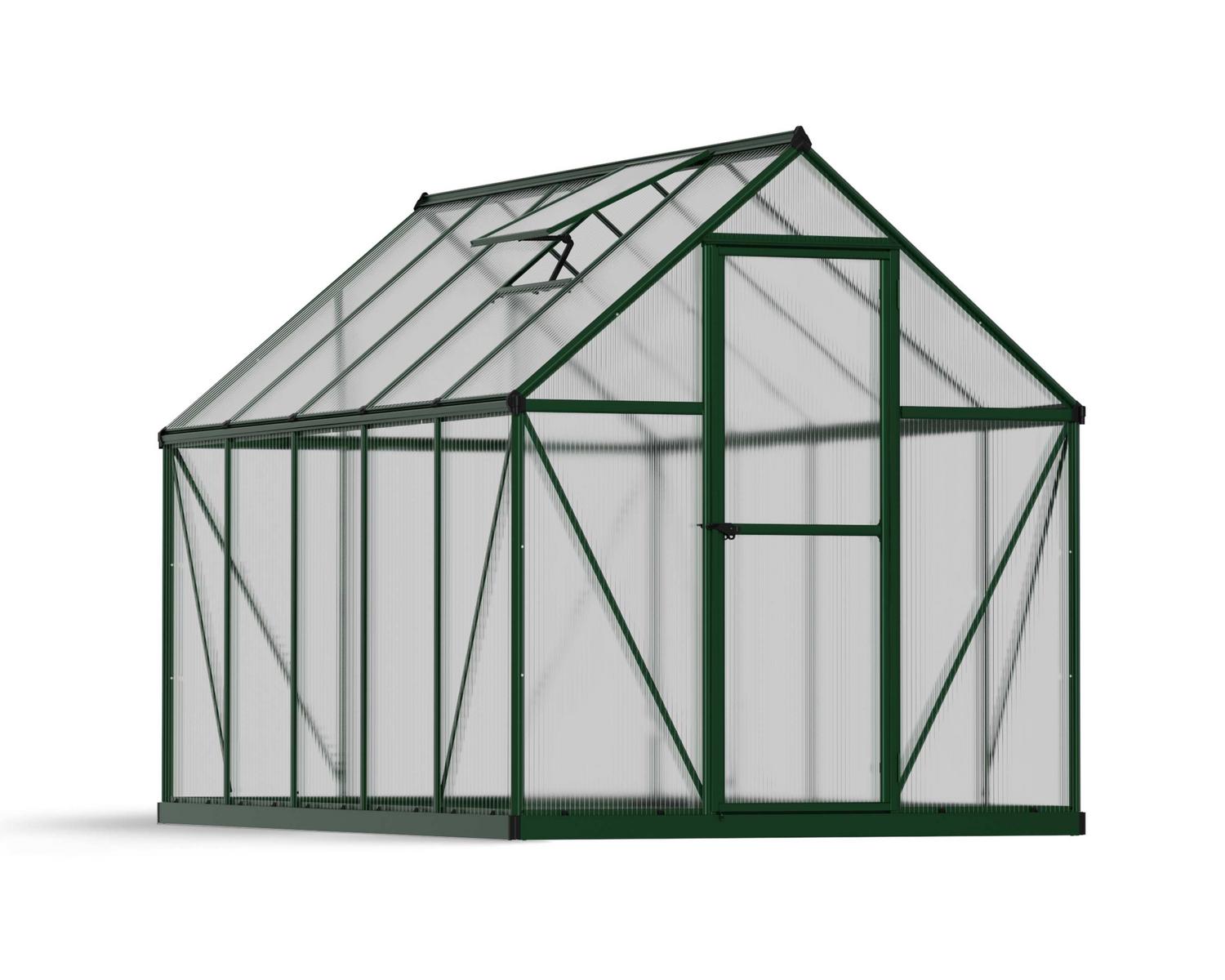 Greenhouses Mythos 6 ft. x 10 ft. Green Structure & Multiwall Glazing