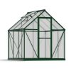 Greenhouses Mythos 6 ft. x 6 ft. Green Structure & Multiwall Glazing