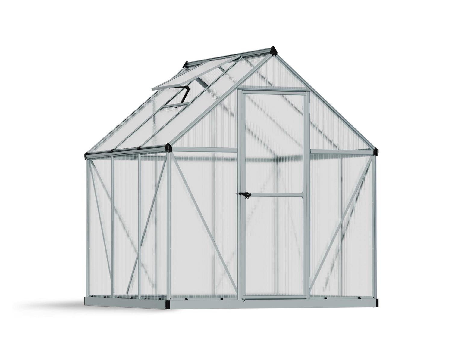 Greenhouse Mythos 6' x 6' Kit - Silver Structure & Multiwall Glazing