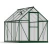 Greenhouses Mythos 6 ft. x 8 ft. Green Structure & Multiwall Glazing