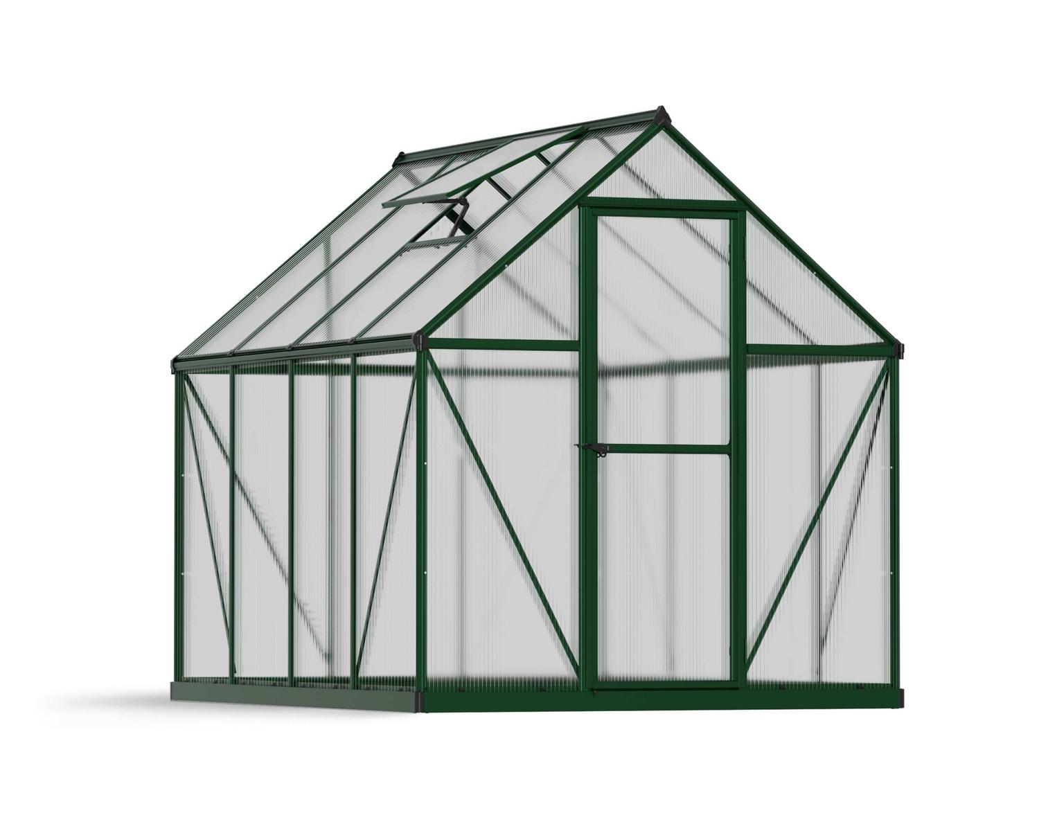 Greenhouses Mythos 6 ft. x 8 ft. Green Structure & Multiwall Glazing