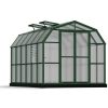 Greenhouse Prestige 8' x 12' Kit - Green Structure & Twinwall Glazing