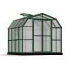 Greenhouse Prestige 8' x 8' Kit - Green Structure & Twinwall Glazing