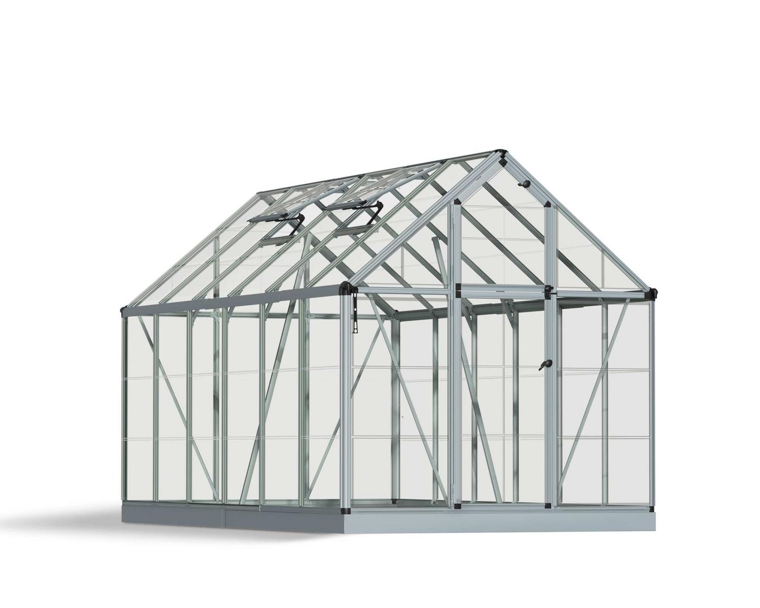 Greenhouses Snap&amp;Grow 6 ft. x 12 ft. Silver Structure &amp; Clear Glazing