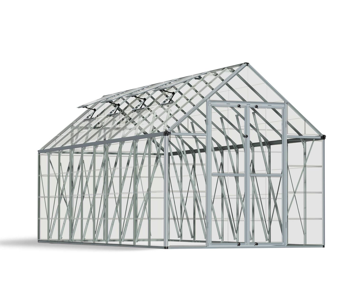Greenhouse Snap and Grow 8&#039; x 20&#039; Kit - Silver Structure &amp; Clear Glazing