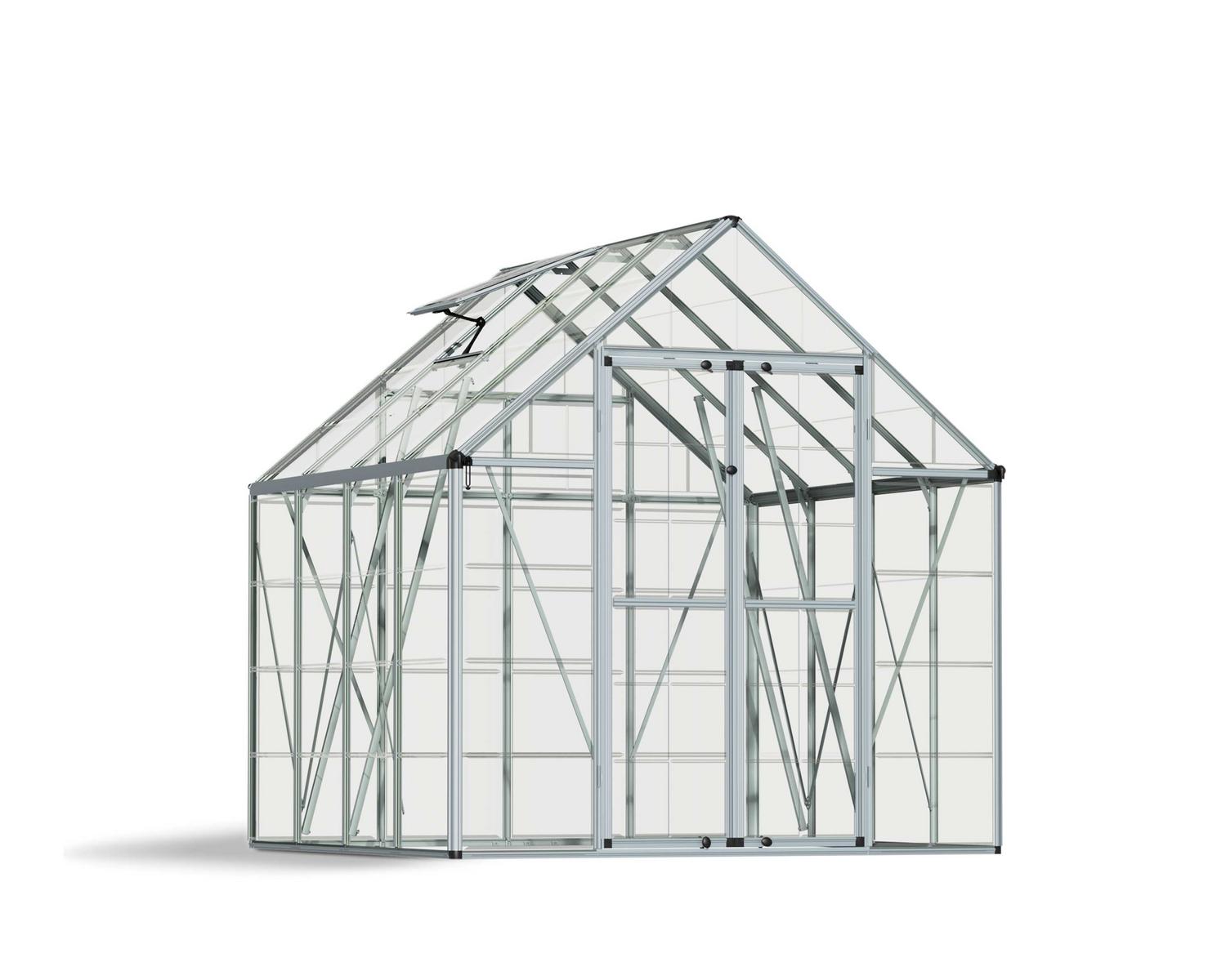 Greenhouses Snap&Grow 8 ft. x 8 ft. Silver Structure & Clear Glazing