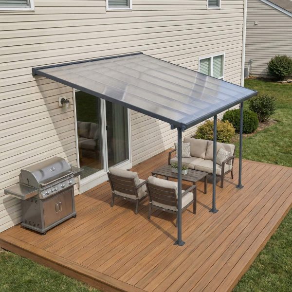 Palram Patio Covers Feria 3x4.25 Grey Clear Main US