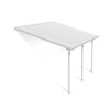 Feria 10 ft. x 14 ft. White Aluminium Patio Cover With 3 Posts, White Twin-Wall Polycarbonate Roof Panels.
