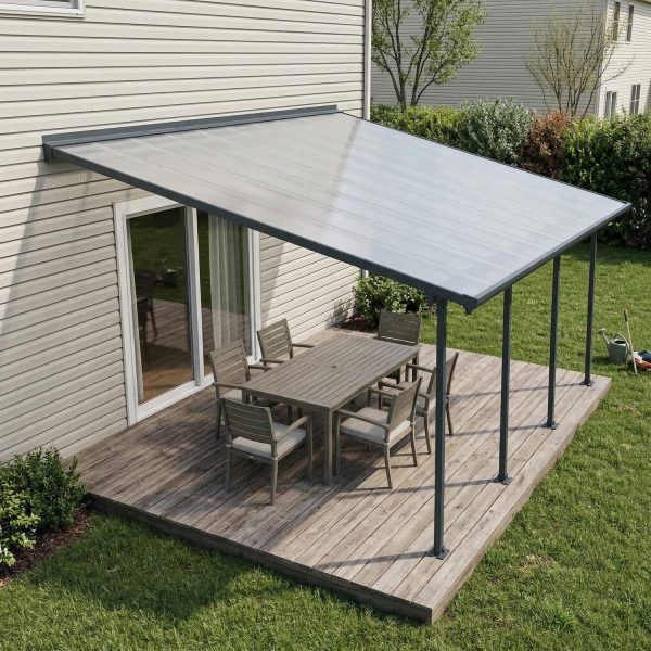 Palram Patio Covers Feria 4x6.10 Grey Clear Main 1 US