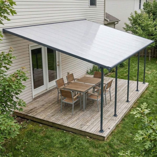 Palram Patio Covers Feria 4x7.30 Grey Clear Main 1 US