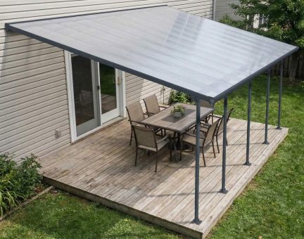 Feria 13 ft. x 28 ft. Patio Cover Kit - White, Whitr Twin Wall